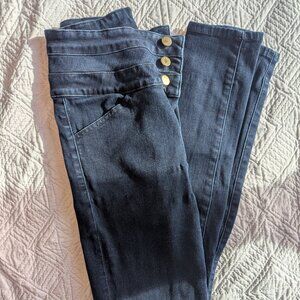 J BRAND, Navy Blue, HIGH RISE SKINNY JEANS, size 27